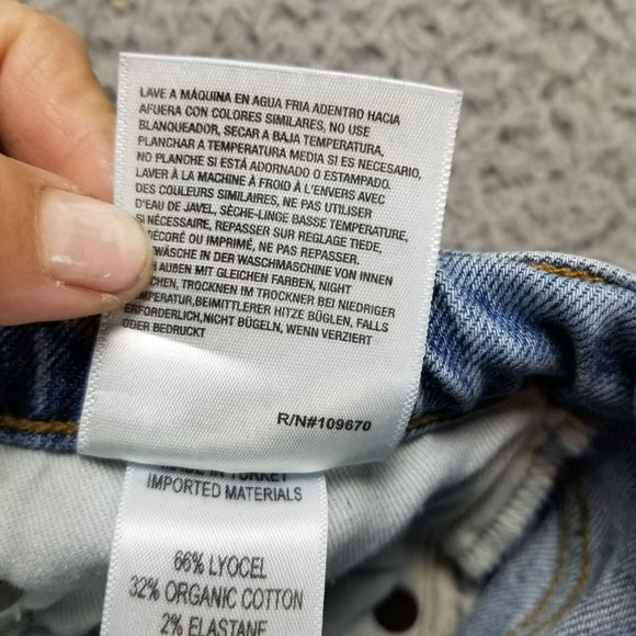 Agolde Jeans Womens 32 Medium Wash Stretch High Rise Button Fly Straight - Picture 15 of 16